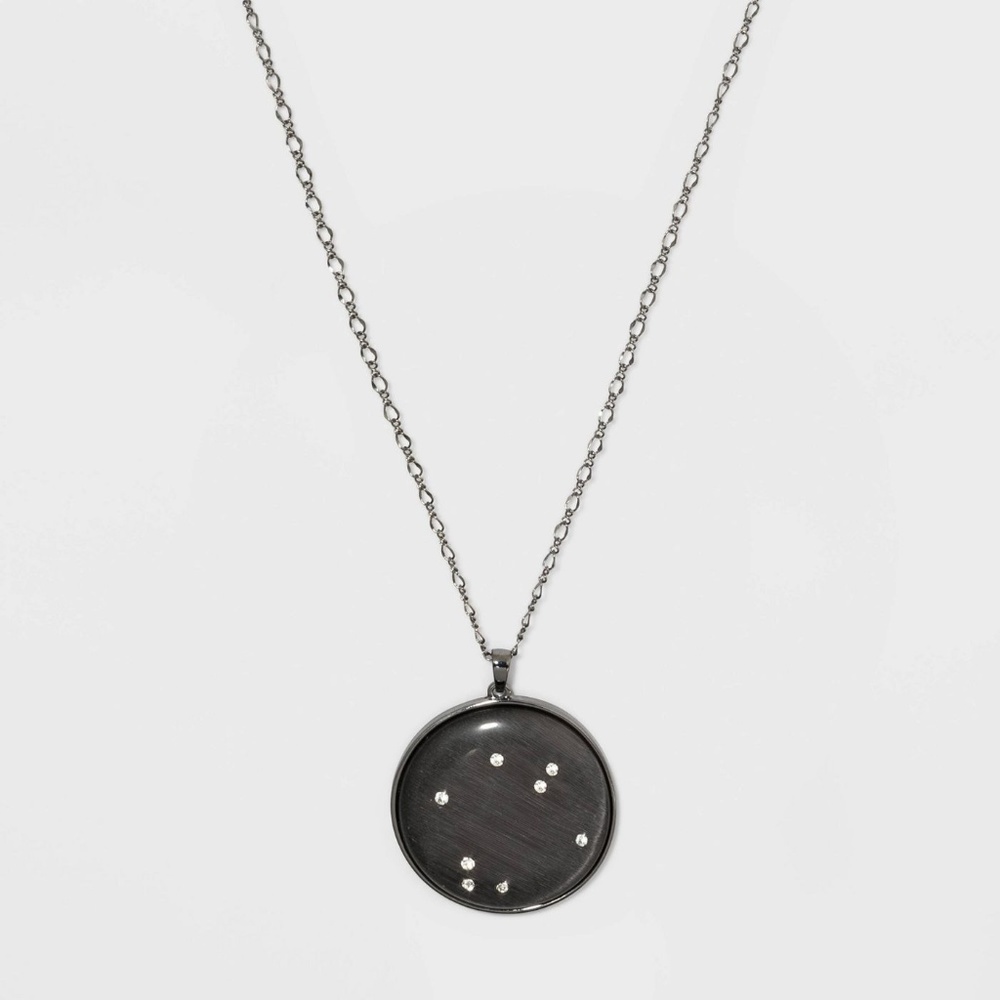 Domed Pendant with Embedded Stones Pendant Necklac